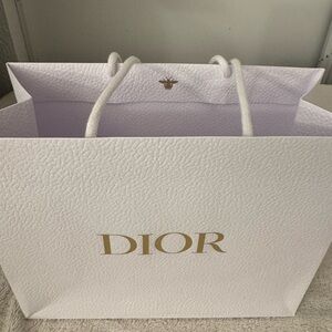 Dior Textured Gift Bag w/ ribbon